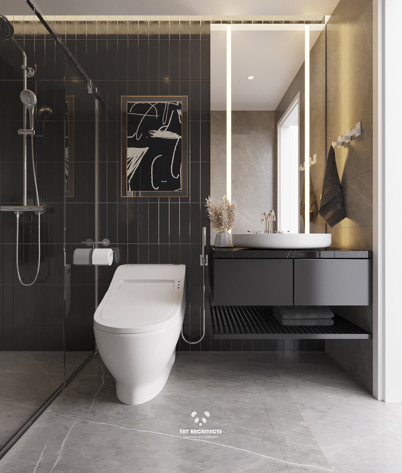 tht architects - Nhà Phố Thủ Đức - WC phòng khách 01